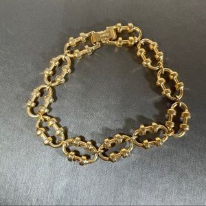 Vintage Gold Tone Avon 7.5” Fold Over Bracelet